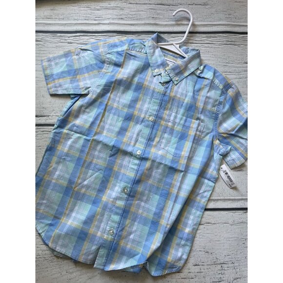 NWT Boys plaid button-down shirt - Picture 1 of 3